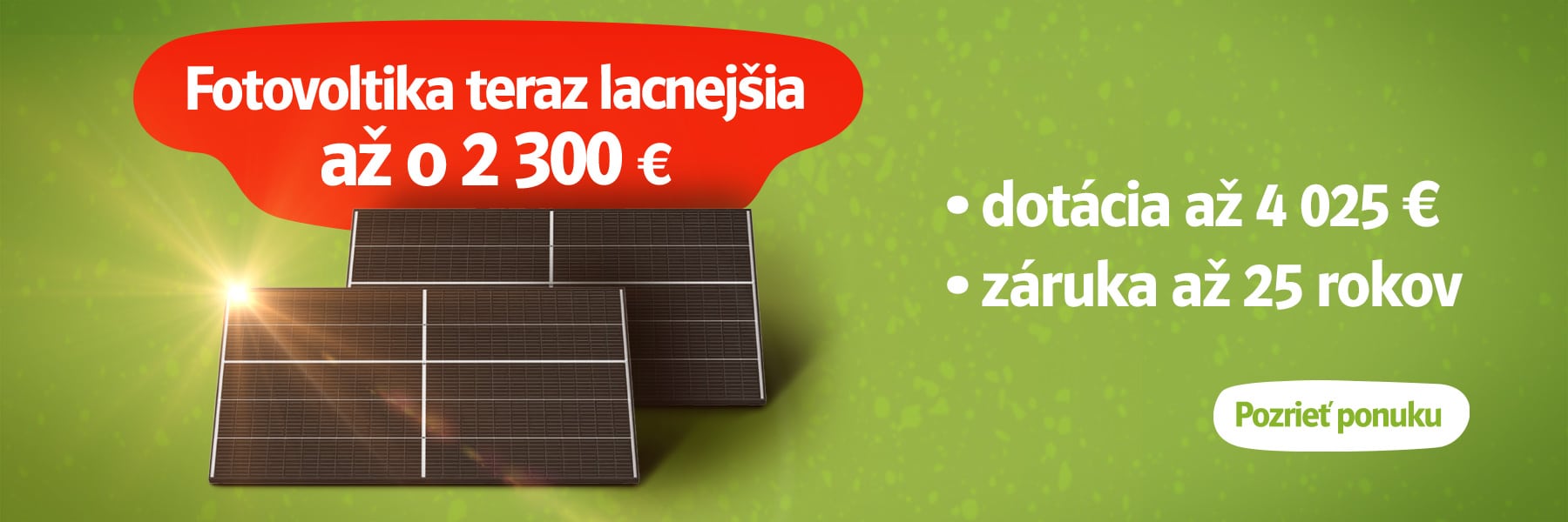 Fotovoltika teraz lacnejšia až o 2 300 €