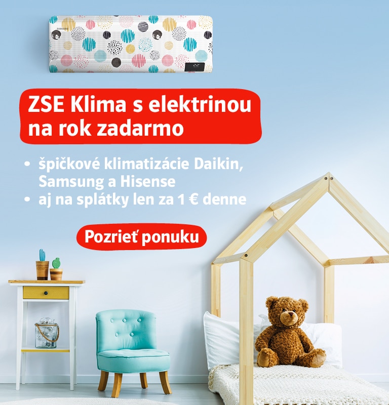 ZSE Klima s elektrinou na rok zadarmo. Pozrieť ponuku