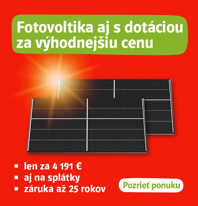 Fotovoltika aj s dotáciou za výhodnejšiu cenu