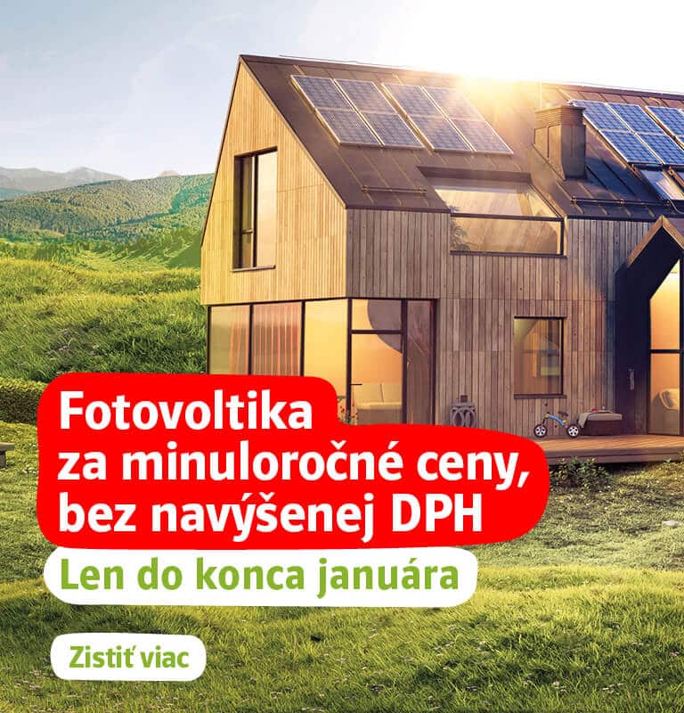 Fotovoltika za minuloročné ceny bez navýšenej DPH. Len do konca januára